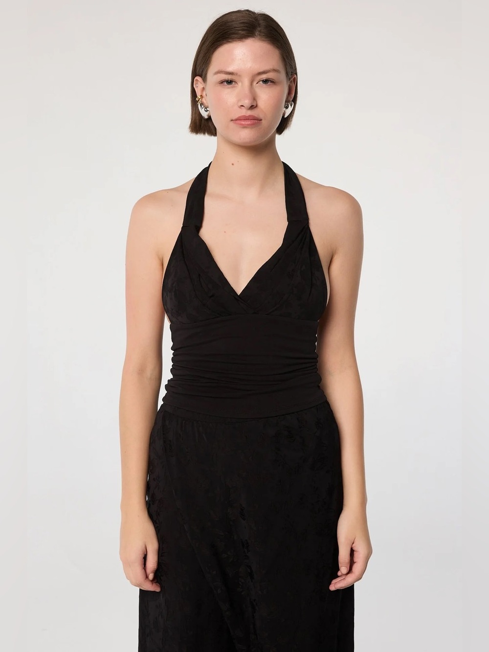 The Line by K Esther Halter Top Black